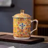 Jingdezhen porcelana escritório Copa grande capacidade home office presente Copo criativo chinês com tampa