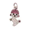 N31 Accesorios DIY mitad plata 925 microincrustación mini circonita de color caniche búho ardilla