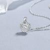 Collar de circonitas en forma de corazón de plata de ley 925 para mujer, elegante cadena de clavícula con circonitas en forma de corazón, personalidad, moda, temperamento, joyería de plata.