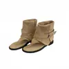 Sandalias Romanas Planas de Caña Corta con Tira de Dedo para Mujer con Hebilla de Cinturón 2026 En Stock Tallas 35-39 Sandalias de Bota Corta