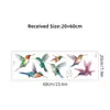 Br0101D Totalmente Transparente UV Foto de Pájaro Colorido Colibrí Colorido Arte Adhesivo para Ventana Visible por Ambos Lados Pegatina Decorativa para Vidrio