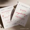 Tarjeta Minimalista de Feliz Cumpleaños Personalizada Linda Tarjeta de Florista Dibujada a Mano Tarjeta de Felicitación de Cumpleaños de Postre y Pastel Ins