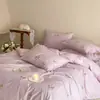 Conjunto de Quatro Peças de Algodão de Xinjiang Lavado, Amigo da Pele, Grau A Materno e Infantil, com Bordado de Desenho Animado Rosa, Estilo Fofo, Capa de Edredom Pura de Algodão Individual