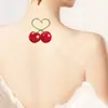 Nuevas pegatinas de tatuaje serie FF fruta de cereza 3D corbata de lazo labios pegatinas de tatuaje fabricantes en stock venta al por mayor