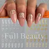 Pegatinas de Uñas y Delineador de Ojos Transfronterizos Full Beauty Mariposa Dorada y Plateada Gota de Agua Pegatinas Líquidas para Uñas