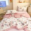 Frijoles de Hielo Frescos de Verano Colcha de Verano Ligera Transpirable Seda de Hielo Dormitorio Colcha de Verano Aire Acondicionado Colcha Delgada Colcha Doble de Verano