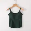 Camiseta sin mangas de punto para mujer, estilo nuevo primavera y verano, corte ajustado, con copas en el pecho, diseño bonito en la espalda, para usar en capas (Dropshipping)