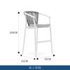 Mesa y Silla de Ratán para Exterior Combinación de Mesa de Centro Nórdica Patio Villa Jardín Exterior Mesa de Comedor Ocio al Aire Libre Balcón Silla de Ratán