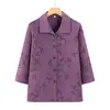 Ropa de verano para mujeres de mediana edad y mayores, camisa elegante de abuela, ropa de moda para madres, tops holgados para mujeres mayores en verano