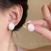 Aretes Ovalados Dulces con Goteo de Aceite de Aguja de Plata, Broches para Oreja, Aretes de Diseño Fresco y Único, Joyería de Lujo Ligero y de Alta Gama