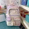 Mochila Transparente Fresca Dulce Gran Capacidad Bolsa para Dolor Mujeres Japonesa Alta Apariencia Estudiantes de Secundaria y Preparatoria Doble Hombro Venta al por Mayor Transfronterizo