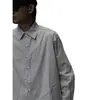 Camisa de Manga Longa Xadrez Fino Estilo Japonês Cityboy para Homens, Camisa Casual Solta Unissex Retrô Relaxado Estilo Americano