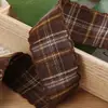 Cinta de encaje a cuadros con bloques de color estilo academia Lazo hecho a mano DIY Accesorio para el cabello Lolita Correa decorativa para ropa, zapatos y sombreros