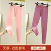 Nuevos Pantalones Térmicos de Otoño e Invierno para Mujer con Cintura Media-Alta, Elásticos, Corte Ajustado, Leggings Cepillados por Ambos Lados, Pantalones Térmicos Ajustados