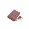 Bolsa de moedas pequena com zíper nova para primavera e verão, bolsa simples de cor sólida leve para cartões, bolsa tecida à mão, bolsa feminina fofa e requintada