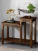 Estantería de flores de madera maciza para sala de estar, para balcón, alféizar flotante, para macetas de flores carnosas, para interiores, multicapa, de piso a piso, para flores verdes.