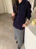 Otoño e Invierno Súper Retro Estilo Japonés Pana Algodón Puro Camisa Básica Top Elegante Suave de Manga Larga para Mujer Zh