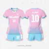 Conjunto de Uniforme de Vôlei, Camisa de Vôlei Feminina com Design Estampado, Traje Esportivo Respirável de Secagem Rápida, Uniforme de Vôlei Estampado Digital em Corpo Inteiro