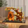 Figurina de Bloque de Construcción de Panda Lindo Transfronteriza Caja Sorpresa Hua Hua Columpiándose en el Columpio Ensamblaje Educativo Juguetes para Niños Mayoreo