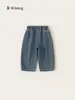 Bangxuan Huzhou Zhili Ropa Infantil Primavera y Otoño Nuevos Productos Jeans Infantiles Pantalones Casuales de Pierna Recta Retro para Niños Pequeños Pantalones Casuales para Niños