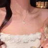 Colar de Aço Titânio Design de Nicho Estilo Japonês e Coreano Série Feminina Forma Geométrica Estilo Quente da Internet Corrente de Clavícula Tendência Atacado