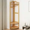 Perchero de Esquina Simple Perchero de Pared para Esquina de Pared de Pie para Dormitorio Estante de Almacenamiento Multifuncional Perchero Ahorrador de Espacio para el Hogar