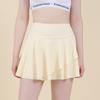 Falda Deportiva de Cintura Alta con Bolsillo Anti-Exposición de Verano, Falda Fitness Adelgazante para la Cintura con Sensación Fresca, Pantalones Falda de Yoga de Secado Rápido para Correr
