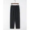 Pantalones de Lino para Hombre Verano Delgados Estilo Chino Casual Versátiles Cortos Holgados Vestido Tang Chino Pantalones de Lino
