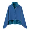 Manta Cachecol de Inverno Manta de Cochilo Presente Logo Pequeno Manta Quente de Outono Plus Joelho Multifuncional Uso Duplo Azul e Vermelho