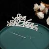 Faixa de cabeça infantil coroa bebê aniversário strass cristal faixa de cabelo grampo de cabelo menina diamante coroa fábrica venda direta