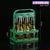 Porta-Cerveja Personalizado Porta-Vinho Portátil Porta-Garrafa Dobrável de Mão Cesta de Bar para Entrega de Vinho Meia Dúzia