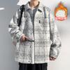 Chaqueta acolchada de algodón Chanel Lel Primavera 2025 para hombre, a cuadros, casual, de algodón y engrosada, chaqueta cálida