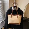 Bolso Tote para el Trayecto Diario de Estudiante 2026 Nuevo de Gran Capacidad con Correa al Hombro Bolso Cubo Versátil Retro