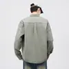 Ropa para Hombre Fengshe / Nueva Chaqueta con Cuello Solapa Otoño-Invierno Camisa de Trabajo de Algodón Puro Estilo Japonés Tendencia Camisa de Manga Larga para Hombre