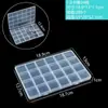Caja de Almacenamiento de Plástico Transparente para Joyería, Caja para Componentes Digitales y Accesorios, Caja de Joyería con Compartimentos Clasificados, Caja para Piezas Pequeñas de Pesca