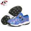 Nuevos Zapatos de Golf para Pareja de Venta Caliente Impermeables Antideslizantes Zapatos con Hebilla de Perilla a Cuadros Resistentes a la Abrasión Deportivos para Hombre y Mujer