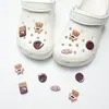 Acessórios de decoração de sapatos DIY para Crocs, fivelas decorativas fofas de pelúcia 3D de desenhos animados, leão e gato do zoológico para a superfície do sapato