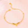 Tobillera de Oro Arena Estilo Coreano Vietnamita Joyería de Playa Lingote Joyería de Oro Arena Moda Linda Accesorios de Regalo de Cumpleaños Venta al por Mayor