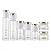 Veia Prateada em estoque 30-120ml frascos conjunto lótus, frascos de vidro para loção, embalagens para skincare, frascos dosadores para BB cream e creme