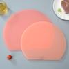 Tabla de cortar blanda de TPU Transfronteriza Tabla de cortar semicircular Cocina Tabla de cortar de doble cara estilo japonés Tabla de cortar para preparación de alimentos para bebés Tabla de cortar de plástico