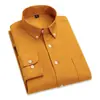 Camisa para Hombre Estilo Nuevo de Moda Sin Planchar Ropa Interior y Exterior de Moda Casual Textil de Algodón Oxford Europeo y Americano Camisa Blanca de Manga Larga para Hombre