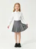 Falda corta plisada gris para niñas europeas y americanas, falda de uniforme escolar estilo preppy para estudiantes de primaria, secundaria y bachillerato, falda para actuaciones en el campus.