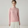 Nuevo Suéter de Punto para Mujer Otoño/Invierno 2026 100% Cachemir Puro de Cuello Alto Medio, Prenda de Alta Gama, Suéter de Capa Base