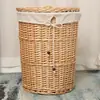 Cesto de roupa suja de vime, tamanho grande, para guardar roupas sujas, adequado para uso em restaurantes de hot pot