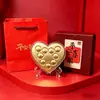 Moneda de Oro Corazón Puro 999 Colgante Festival de las Siete Estrellas Regalo de San Valentín para Esposa Novia