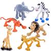 Brinquedos Infantis Transfronteiriços, 6 Tipos de Modelos Educativos de Desenho Animado de Animais Selvagens, Suprimentos para Barracas de Rua, Decorações de Confeitaria, Enfeites