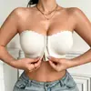 Venta Caliente Transfronteriza Bandeau Estampado de Leopardo Retro Borde Ondulado Inalámbrico de una Pieza Antideslizante Bandeau Chica Picante Ropa Interior para Mujer