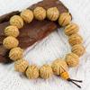 Cadena de Mano de Hueso de Durazno con Patrón Cerebral Natural Pulsera de Madera de Durazno Original Semilla Original Ecológica Pulsera para Hombres y Mujeres Cuentas de Buda Antiguas Fuente de Puesto