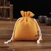 Bolsa de terciopelo rojo bolsa de terciopelo boca dorada bolsa para joyas bolsa de juego con texto de lino bolso de mano con cordón de madera al por mayor