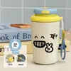 Nova caneca térmica e que mantém o frio, design de maçã arco-íris com ponto vermelho, um presente para meninas, portátil para uso ao ar livre, caneca de café estilosa para estudantes